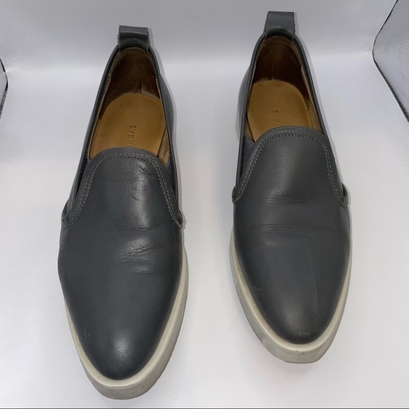 Everlane The Street Shoe Gray leather Pointy Toe sneakers - Picture 3 of 10
